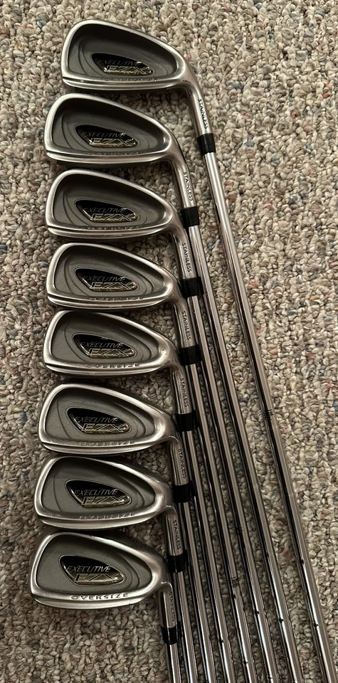 Spalding Executive EZX Oversize RH Iron Set 3-PW Regular Flex Steel Shafts VGC - Image 2 of 4