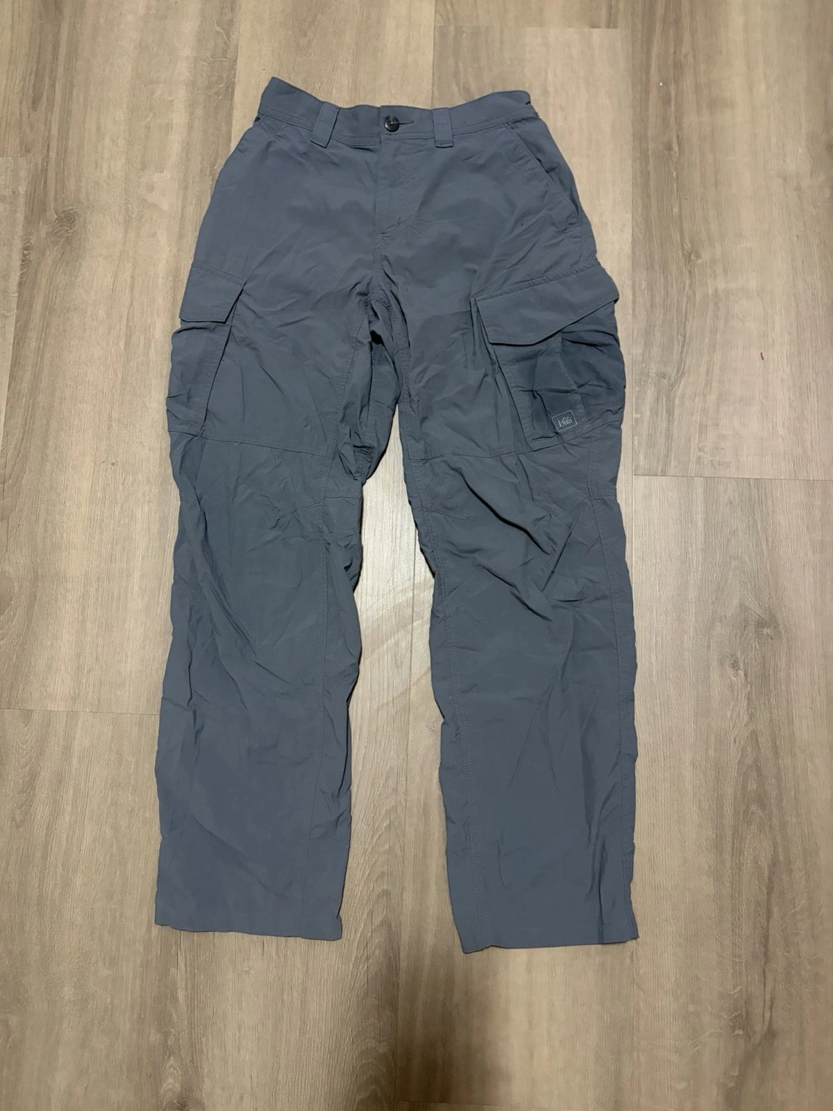 REI Men’s Small 30L Gray Cargo Hiking Pants Outdoor Utility Trail