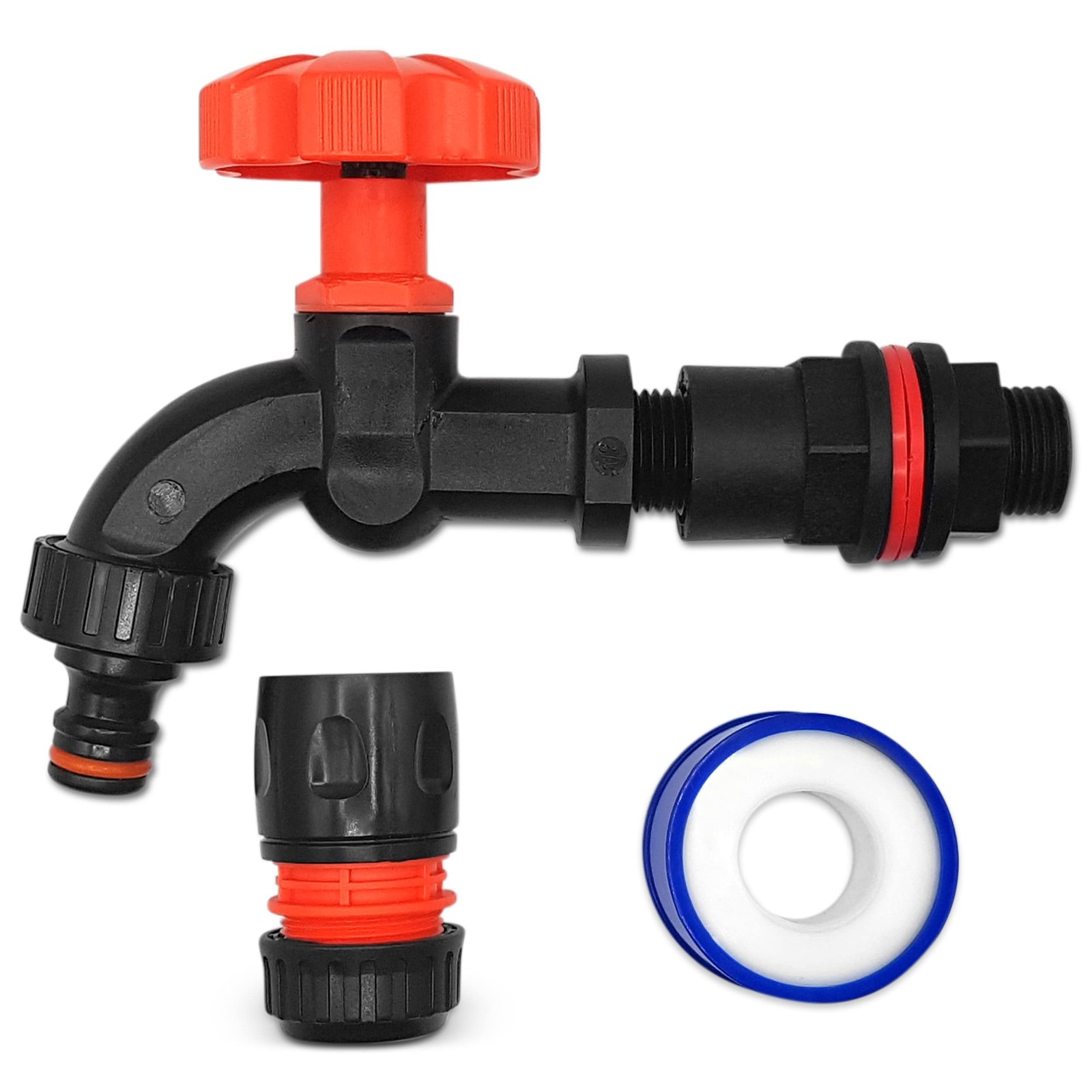 Premium Water Butts Kit – 3/4"" bsp black tap with standard click lock hose co... - Image 2