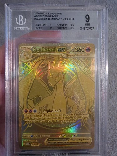 2026 POKEMON ASC EN-ASCENDED HEROES MEGA HYPER RARE MEGA CHARIZARD Y EX BGS 9