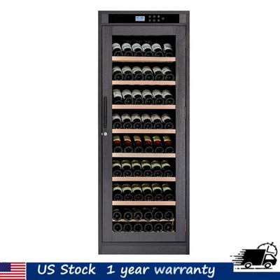 25'' Built-In Wood Wine Cabinet w/102 Bottle Capacity Intelligent Temp-Controlled