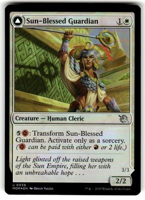March of the Machine Magic: The Gathering Sun-Blessed Guardian FOIL MTG