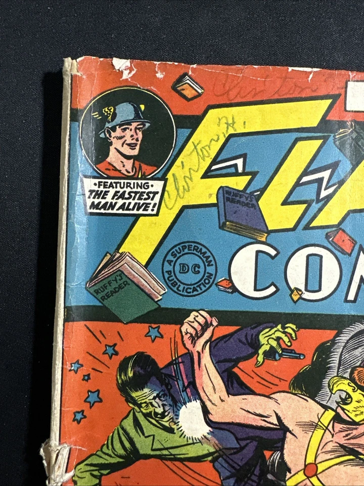 Flash Comics #43 DC Comics 1943 Golden Age Hawkman primera impresión buena Foto 2 de 4