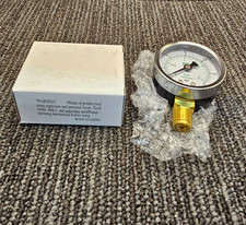 MEC MEJ501: Dial Dry Pressure Gauge 0-30 Psi Brass Bottom Mount 1/4" MNPT 2" SC