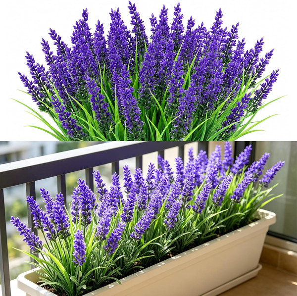 12 BüNdel Kunstblumen Wie Echt - KüNstliche Blumen Fake Blumenstrauß-image