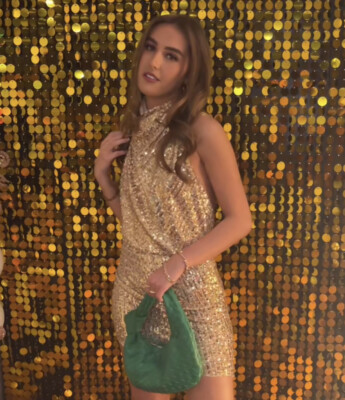 NWT ZARA SHORT SEQUIN DRESS HALTER GOLDEN 9588/028 | eBay
