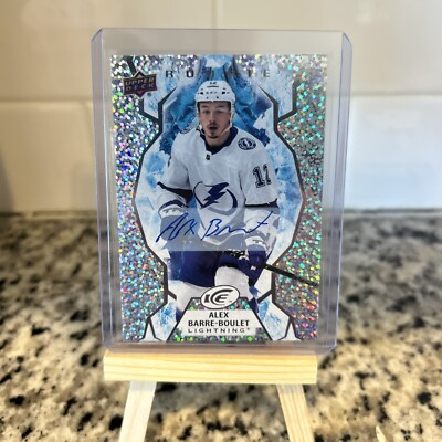 #ad #ad 2021 22 Upper Deck Ice White Snowflake Alex Barre Boulet Rookie Auto Avalanche $5.00