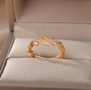 Authentic Shine Rings for Women Gold Plated Trending One