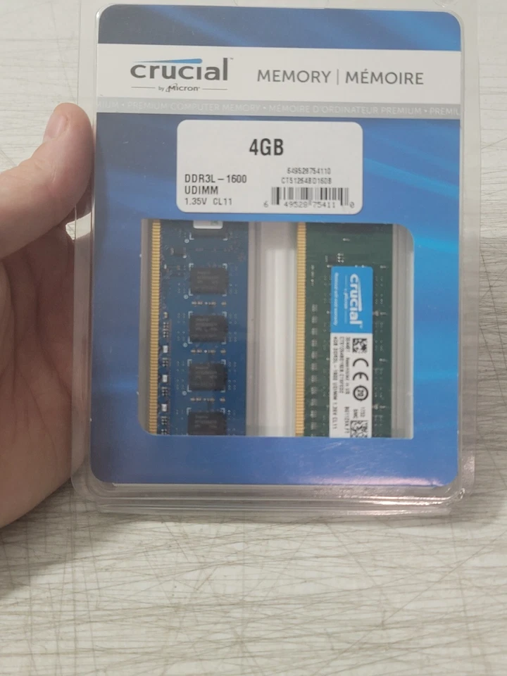 New Sealed Crucial 12GB (3x 4GB) KIT DDR3L 1600MHz Desktop Memory - Image 4 of 4