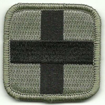 VELCRO  BRAND Fastener Morale Patch Medic Patches Cross Silver Black