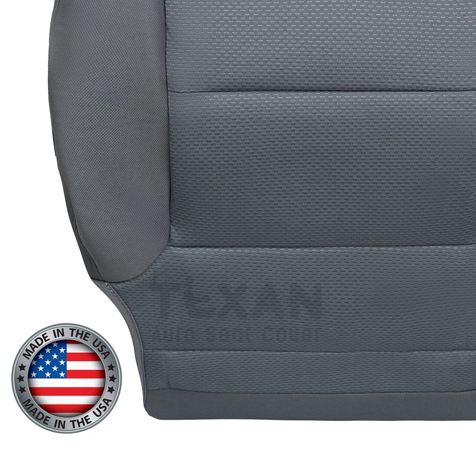 Driver Bottom Cloth Replacement Seat Cover Gray Fits 2014-2019 GMC Sierra 2500HD - Image 4 of 4