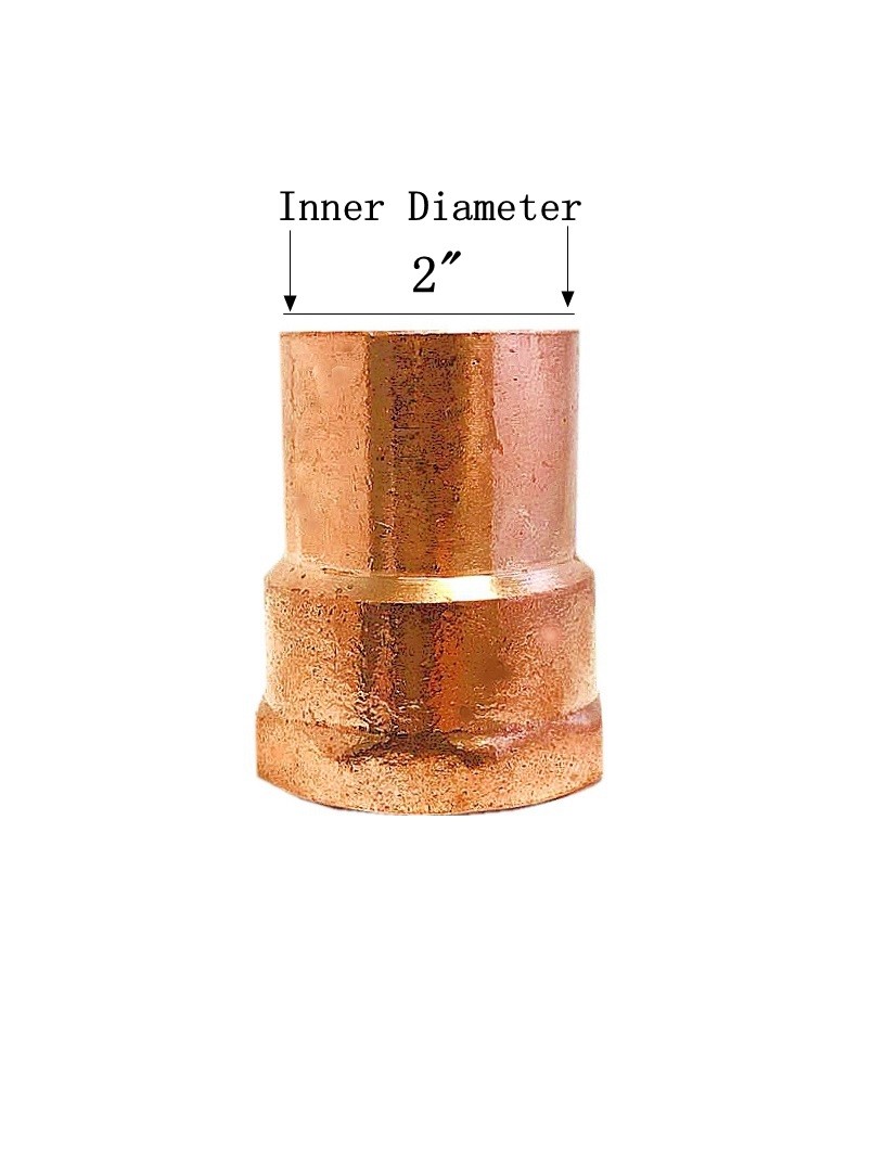 Libra Supply 2 inch, 2'', 2-inch Copper Female Fitting Adapter FTG x FIP