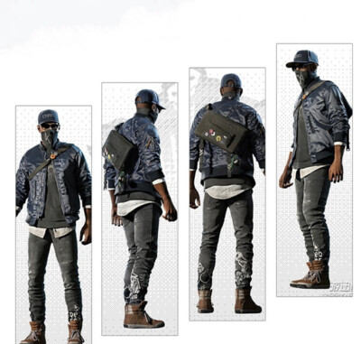 Watch Dogs 2 Marcus Holloway Cross Shoulder Oxford Lässig Tasche Halloween