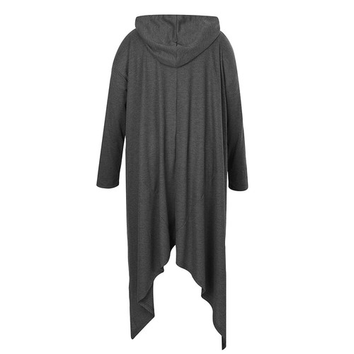 Hooded Women's LOOSE Solid Dress Ladies Casual Long Sleeve Party Midi Dresses - Picture 10 of 16