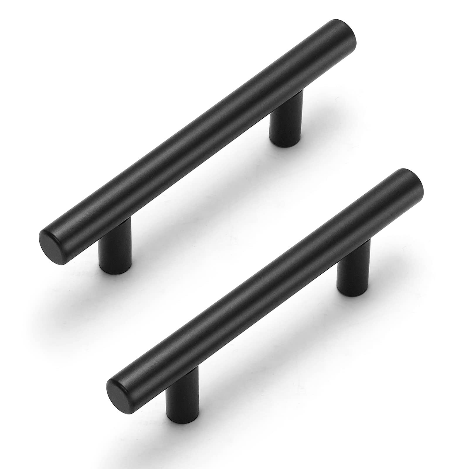 30 Pack Cabinet Handles Matte Black Cabinet Pulls with 3 Inch Hole Center, St...
