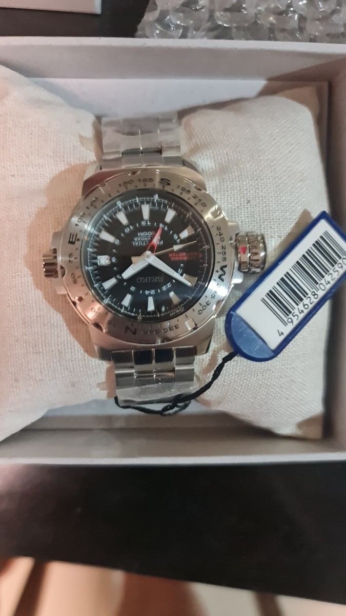 SEIKO SLT109P1 Watch Perpetual MAP METER 200M Quartz 8F56 Steel