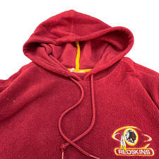 NFL Washington Redskins Commanders Burgundy Hoodie Fleece Embroidered Logo C31 