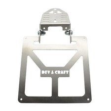 Portatarga Pieghevole Universale Motard con Codino Stretto Nero 125 300 450 ecc