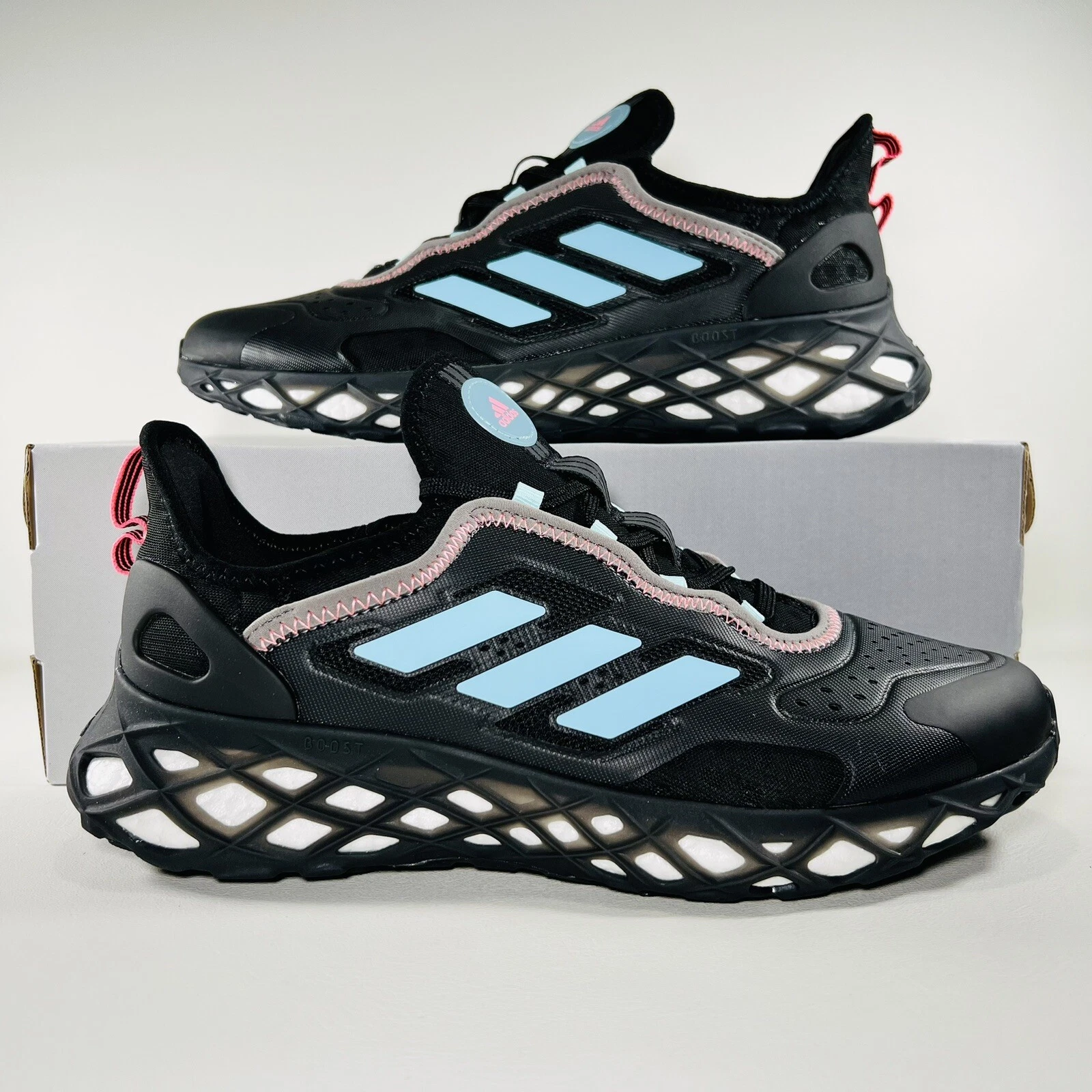 Adidas Web Boost Shoes Men's Black Blue Athletic Running Sneakers GZ6442 New
