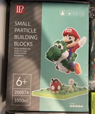 Super Mario Bros. - Fly w/ Yoshi Goomba Koopa Diamond Blocks Bricks Building Toy