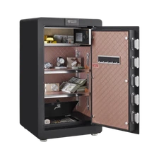 Smart Security Safe for Money Cash Documents, Dual Alarm System, Removable Shelf