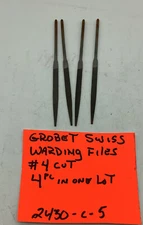 Grobet swiss file, Warding, #4cut, 4 Pc In Lot(2430-c-5)