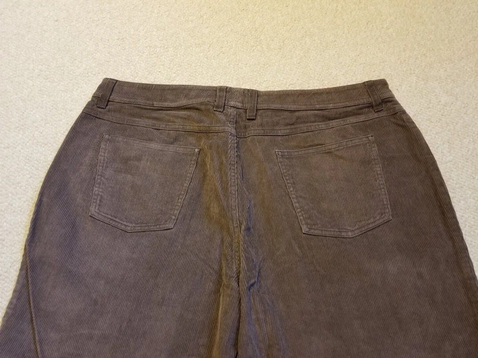 Pantalones Mujer-GARNET HILL-marrón pana 100% algodón pierna recta jean-estilo-16 Foto 3 de 4