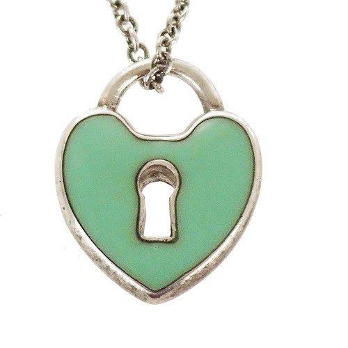 Tiffany \u0026 Co Logo Enamel Keyhole Lock 