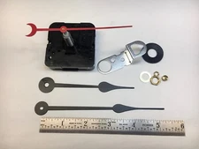 Takane Battery Clock Motor with Hands 1 1/4” shaft fits 3/4” Dial USA Made 