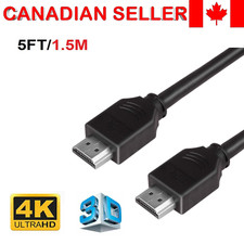 Premium HDMI Cable v2.0 Ultra HD 4K 2160p 1080p 3D High Speed Ethernet 5ft/1.5m