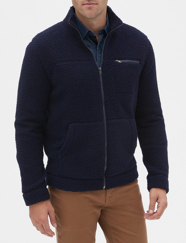 BANANA REPUBLIC NAVY LONG SLEEVE FLEECE 
