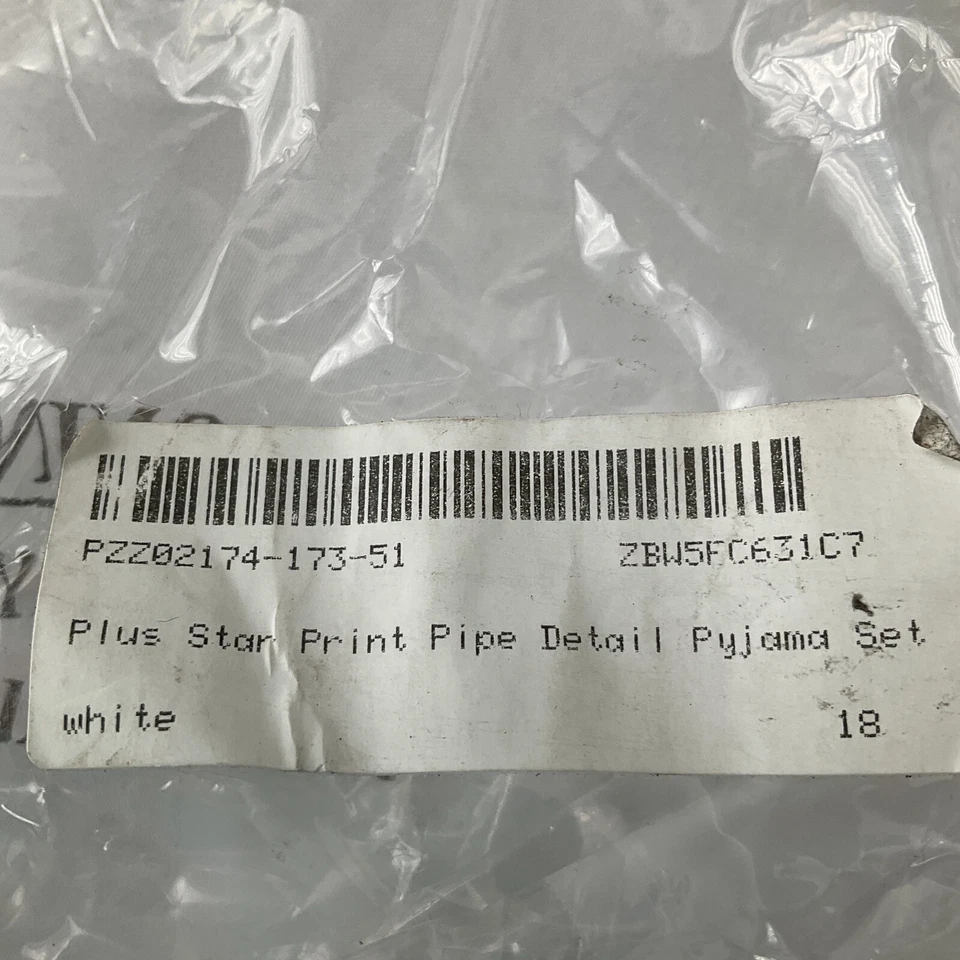 Conjunto de Pijama Boohoo Mujer Talla 12 Blanco Negro Estrellas Botón Delantero Pierna Ancha Elástico Foto 4 de 4