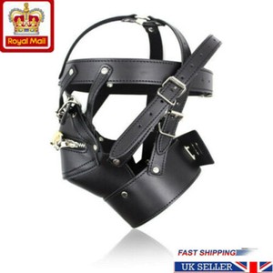 Adjustable Gimp Head Harness Riding Fancy Hood Lockable Bondage 