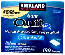 190 Pieces Kirkland Quit 2 2mg Stop Smoking Aid Generic Nicorette Exp 2/2026
