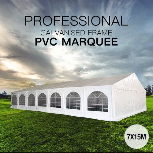 7x15m Galvanised Frame PVC Fabric 