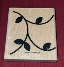 Stampin' Up BUDS  BLOSSOMS Vines  Petals Wood Mounted Rubber Stamp Two-step