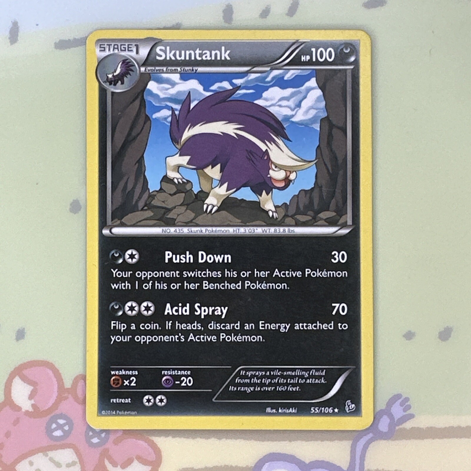 Skuntank 55/106 Rare Regular XY: Flashfire Pokemon Card LP