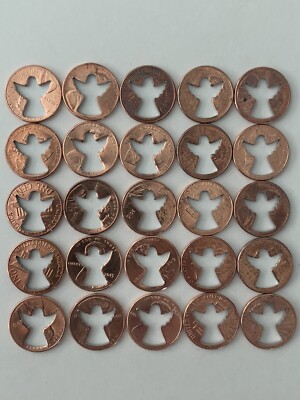 25 Angel Cut Pennies Pennys Guardian Lucky