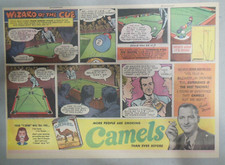 Camel Cigarette Ad: Billiards Champ Frank Morino from 1947 Size 11 x 15 inch