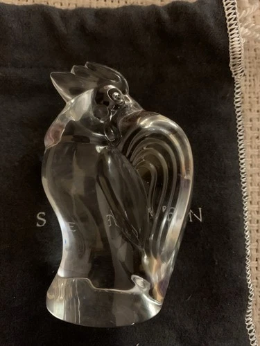 Steuben Glass Rooster Handcooler