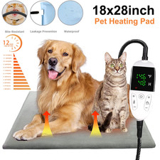 Cat Heating Pad Temperature Adjustable Heated Dog Bed 28"X18" Waterproof Warmer