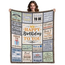 Birthday Gifts For Men Him Dad Husband Grandpa Birthday Blanket 60x50"