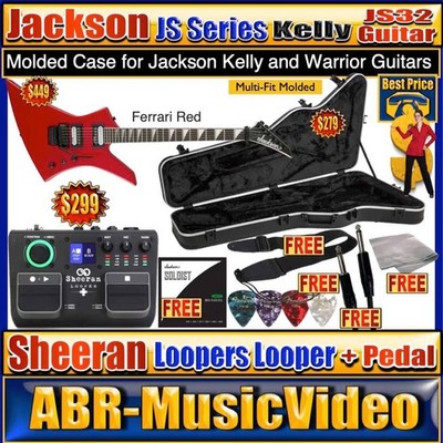 Jackson Kelly JS32 Guitar  Jackson Kelly Case & Sheeran Loopers Looper + Pedal