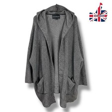 CENTIGRADE Women’s Size UK XL Grey Chunky Knit Ladies Comfy Cardigan Jumper