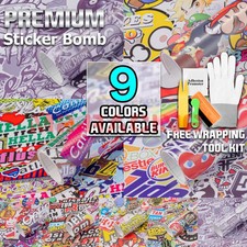 Sticker Bomb Vinyl Wrap Decal Film Graffiti Cartoon Anime Jdm Usdm Sheet Diy