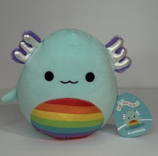 Squishmallows Anastasia the Axolotl 8 inch Pride Rainbow Plush NEW