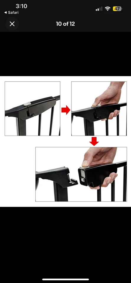 Valla de chimenea Valla de seguridad para bebés Puerta de hogar Barbacoa Metal Puerta contra incendios Mascota Blanca Foto 2 de 3