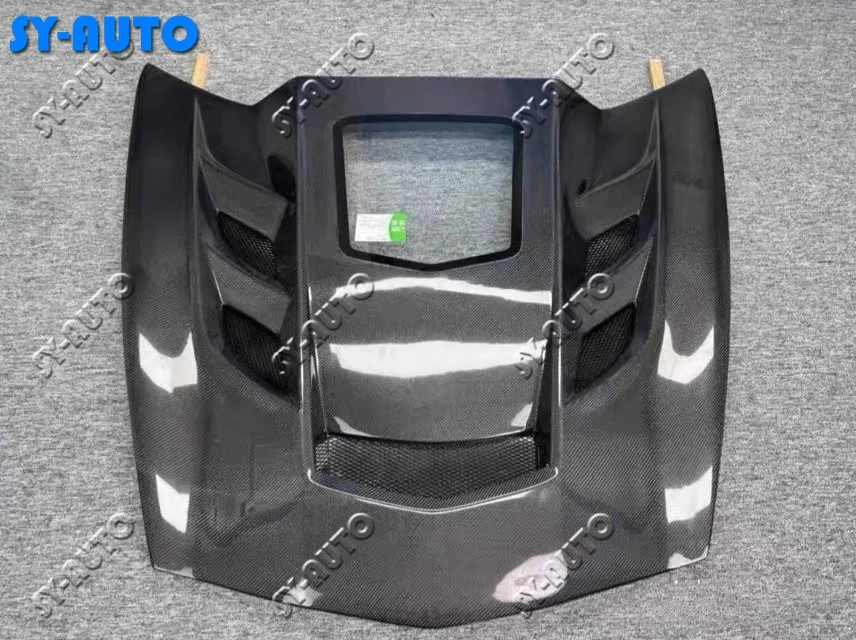 Transparent Carbon Fiber Front Engine Hood Cover for 14-19 Chevrolet Corvette C7 - Imagem 3 de 4