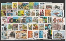 Collection Afrique Tanzanie Lot De 50 Timbres Valeur Faciale USATI