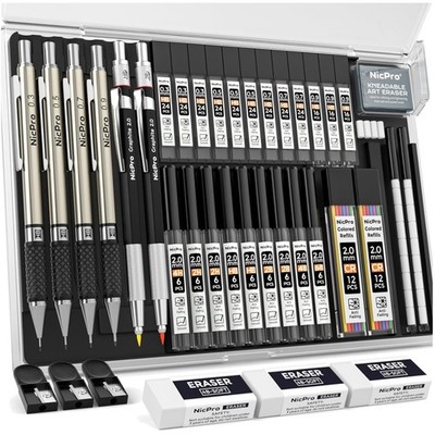 Upgraded 37PCS Artist Set with Mechanical Drafting Pencils